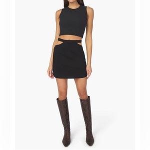 NWT We Wore What Comfort Skirt with Cut Outs